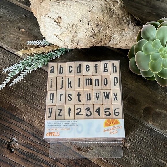 Amy Tangerine Other - 🎁4/$25 - AMY TANGERINE 40-piece wooden alphabet & number stamp set